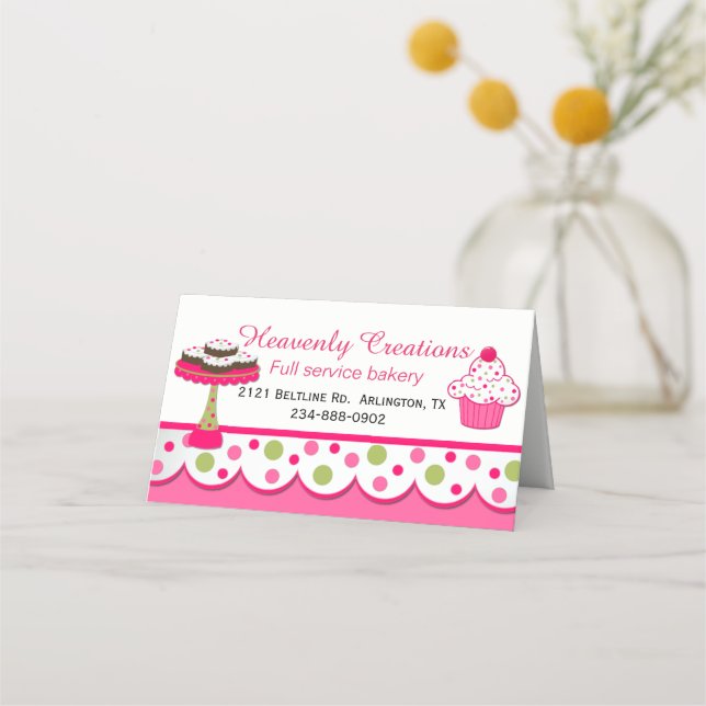 Bonito Panadería Doble Tarjeta de Negocios / Lealt (Anverso)