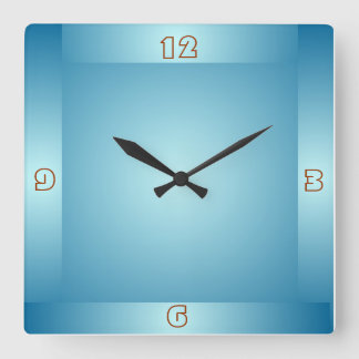 Bonito Pastel Blue Boarder> Relojes de cocina llan