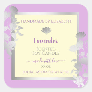 Bonito Pastel Crema púrpura Etiquetas de producto 