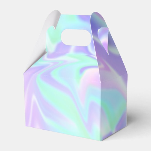 Bonito Pastel Diseño Caja de Favor de Boda (Front Side)