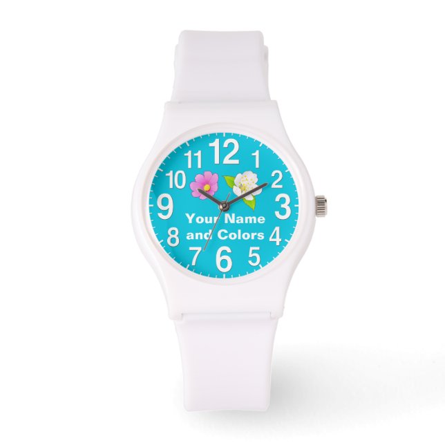 Bonito PERSONALIZADA GRANDES relojes numéricos par (Anverso)