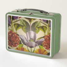 Bonito Personalizado Morado Flor Metalizado Caja d
