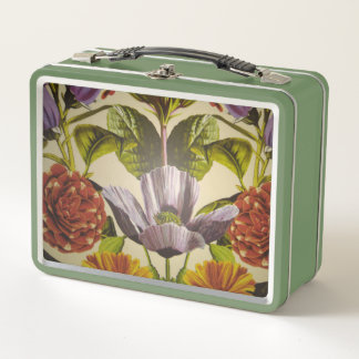 Bonito Personalizado Morado Flor Metalizado Caja d