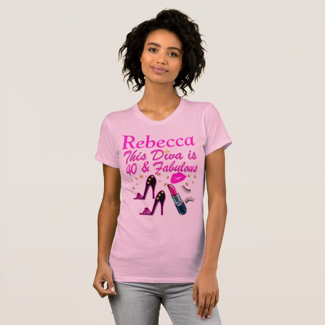 BONITO PINK PERSONALIZADA 40 Y CAMISA DE CAMISETA  (Anverso completo)