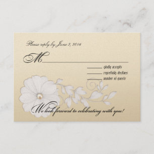 Bonito Posy Wedding RSVP - champán metálico