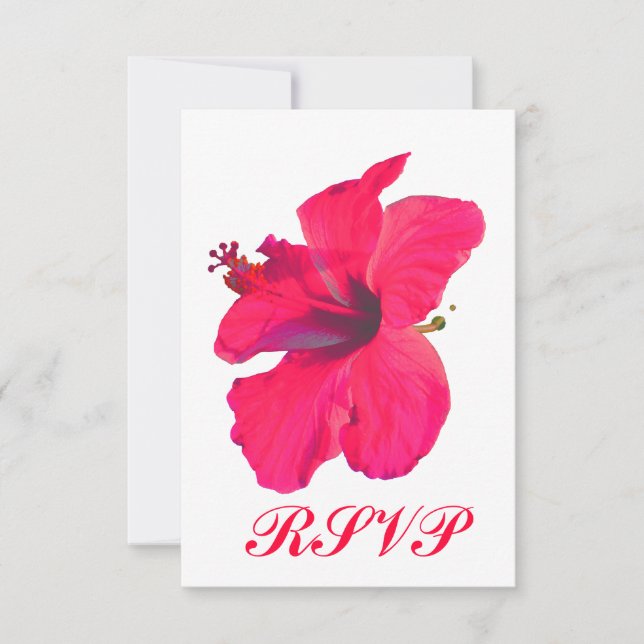 Bonito Quinceanera RSVP Flor rosa (Anverso)