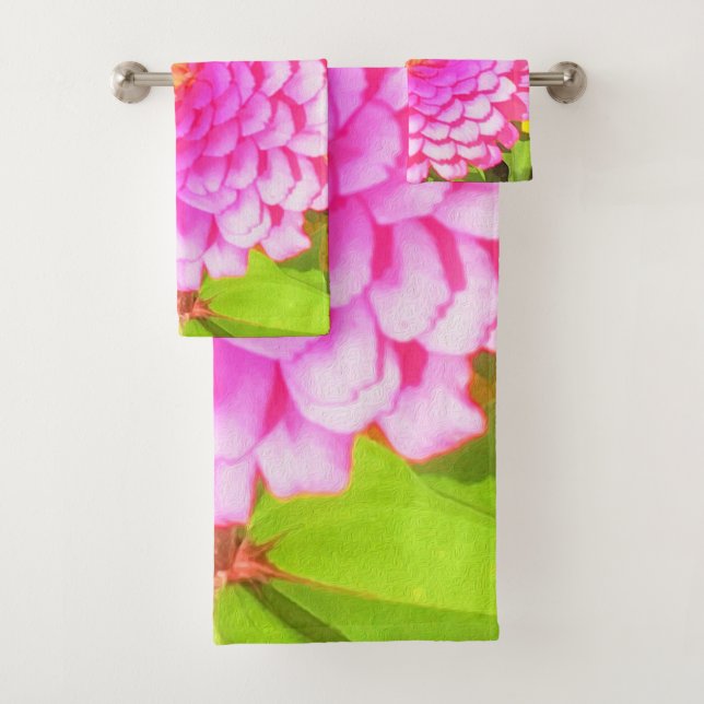 Bonito redonda de zinnia rosa en el jardín de vera (In situ)