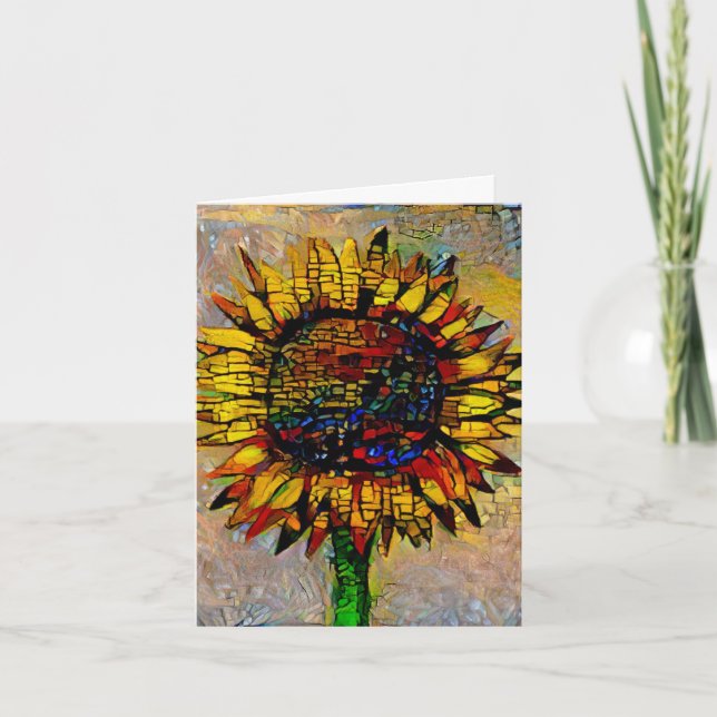 Bonito Resumen Pintura de girasol (Anverso)