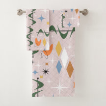 Bonito retro diseño contemporáneo tómico rosa