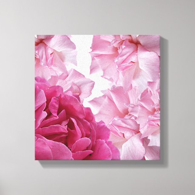 Bonito rosa rosa pétalo abstracto arte floral eleg (Anverso)