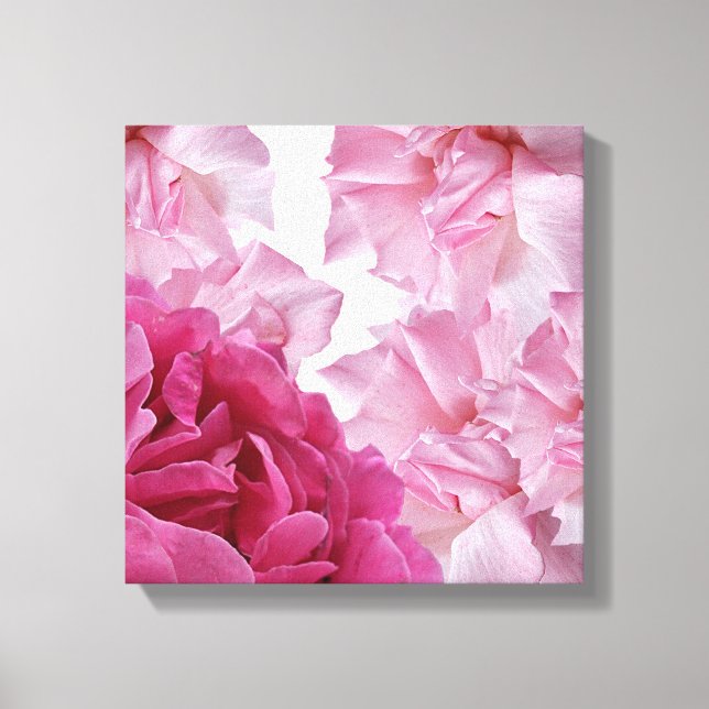 Bonito rosa rosa pétalo abstracto arte floral eleg (Anverso)