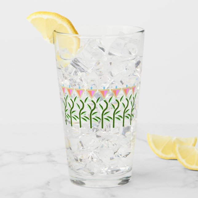 Bonito rosa y flor de menta (Anverso (hielo))