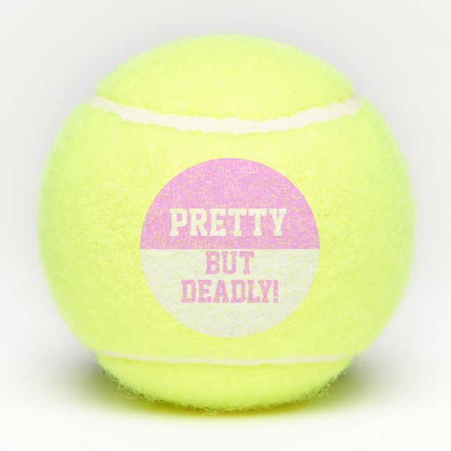 Bonito rosado divertido pero pelotas de tenis de (Reverso)