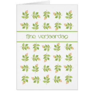 Bonito Rosebuds Holandés Saludo Tarjeta de Cumplea
