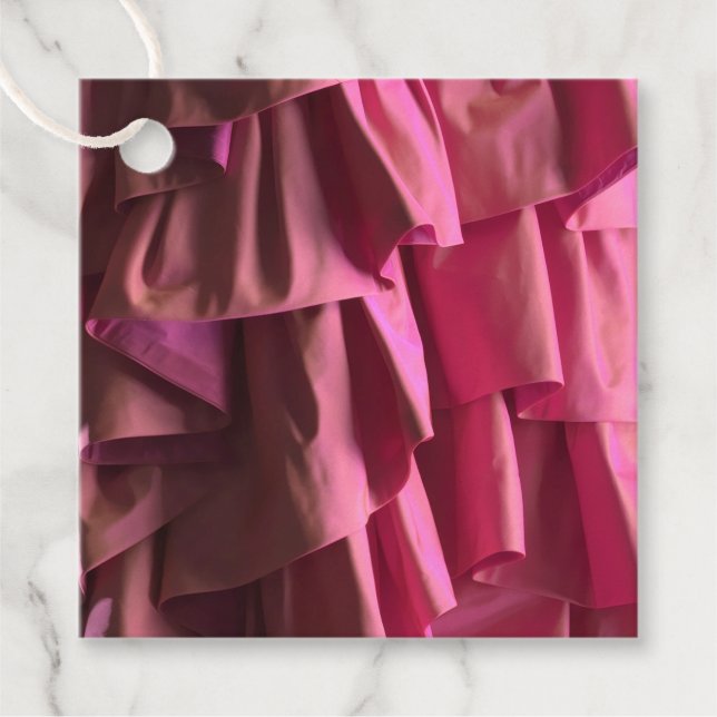 Bonito Ruletas rosadas calientes Patrón Etiquetas  (Anverso)