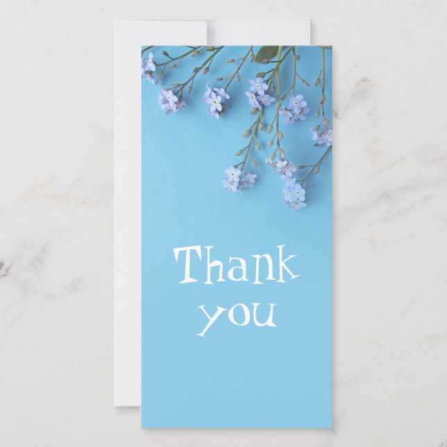 Bonito Spring Olvide-me-no flores - Tarjeta de agr (Anverso)