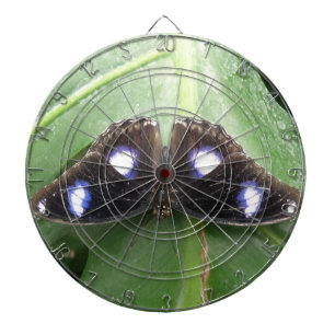 Bonito tablero de arte de mariposa con manchas azu