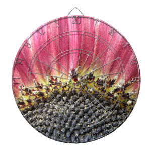 Bonito tablero de dibujos animados de girasol rosa