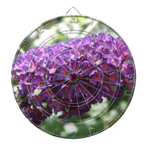Bonito tablero de flores de color morado