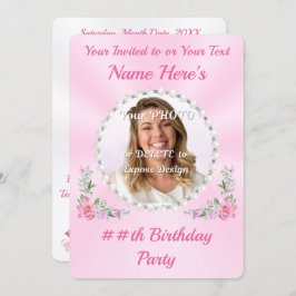 Bonito, tarjeta de invitación de cumpleaños de FOT