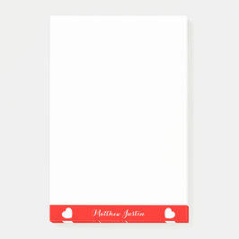 Bonito texto Personalizado Notas Post-it 4 x 6 pul