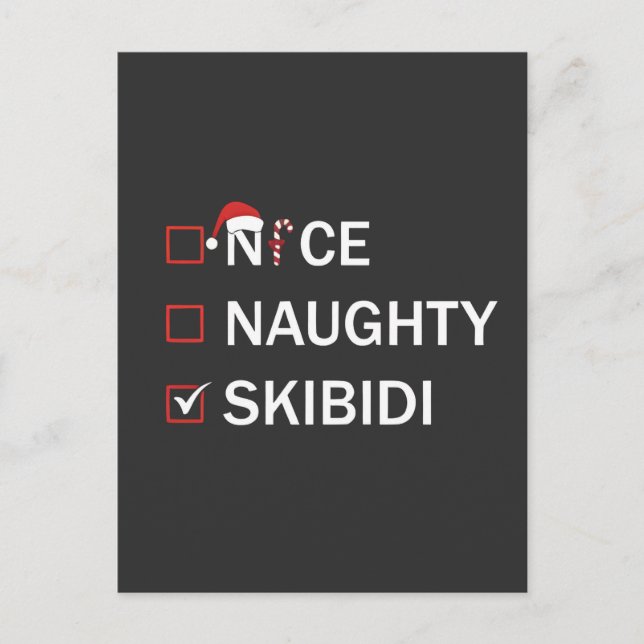 Bonito travieso Skibidi divertido Navidad Gen Alph (Anverso)