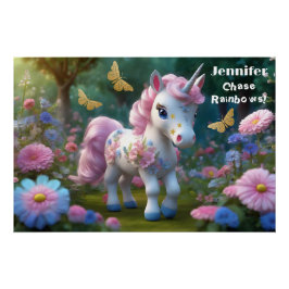Bonito Unicorn Glossy Poster