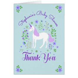Bonito Unicorn Purple Aqua Baby Shower
