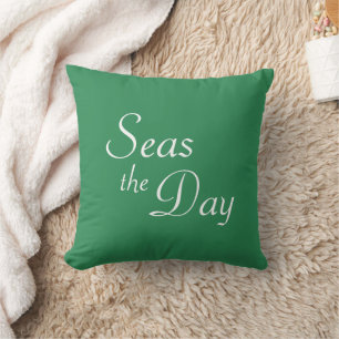 Bonito verde Cojín decorativo "Mares el día"