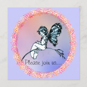 Bonito Vintage Fairy, invitación