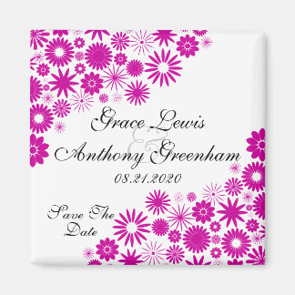 Bonitos Florals Fuchsia Salven El Imán De La Fecha