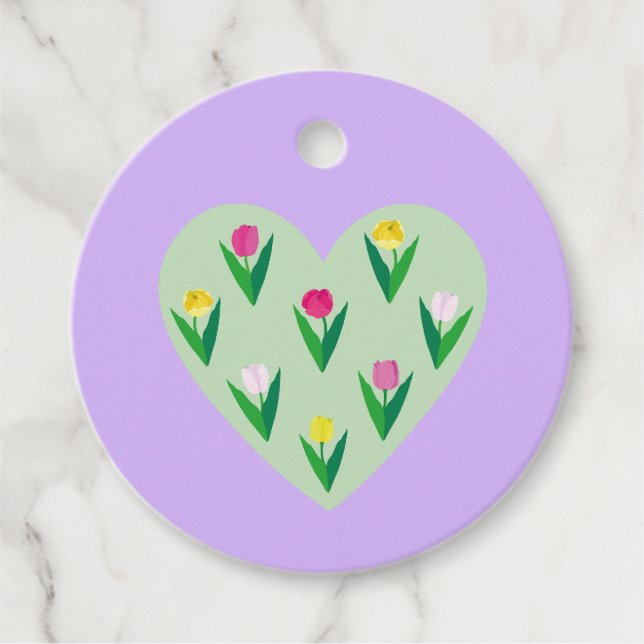 Bonitos tulipanes. Etiquetas para recuerdos (Anverso)