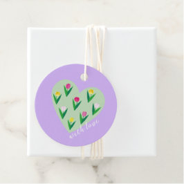 Bonitos tulipanes. Etiquetas para recuerdos