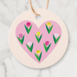 Bonitos tulipanes. Etiquetas para recuerdos