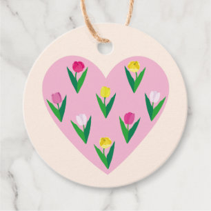 Bonitos tulipanes. Etiquetas para recuerdos