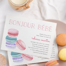 Bonjour Bébé | Invitación a Macaron Baby Shower
