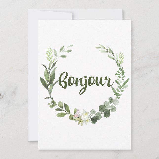Bonjour Hello French (Anverso)