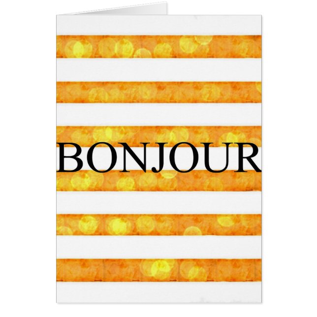 Bonjour Naranja Stripe Bokeh (Frente)