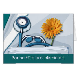 Bonne Fête des Infirmières. Tarjeta del día de enf