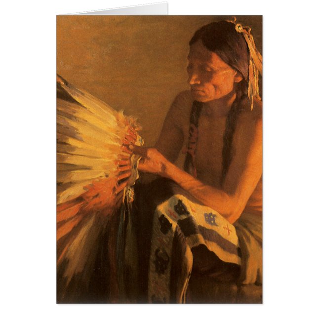 Bonnet de la vieja guerra por Joseph Henry Sharp (Frente)
