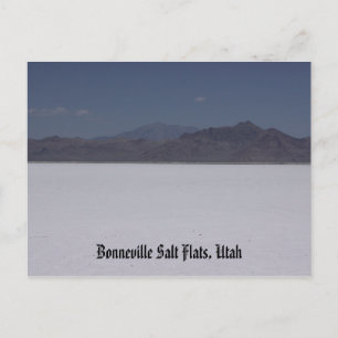 Bonneville Salt Flats, postal de Utah