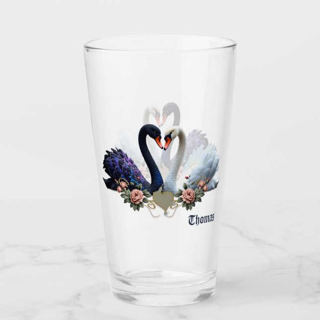 Bono eterno, cisnes negros y blancos enamorados. (Anverso)