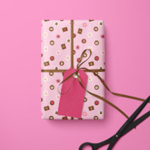 Bonos de chocolate moderno - Papel envuelto - rosa