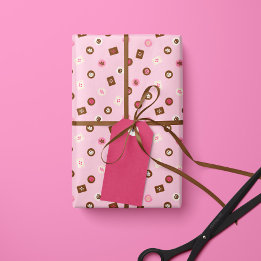 Bonos de chocolate moderno - Papel envuelto - rosa