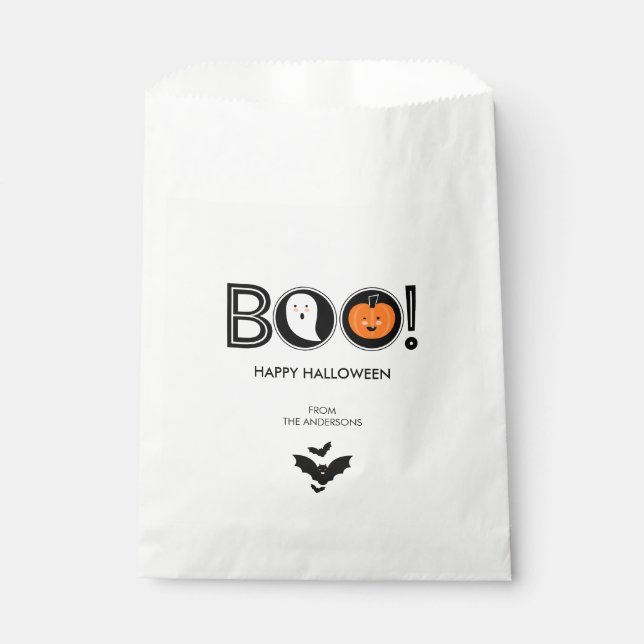 ¡Boo! Bolsas de favoritas de Halloween (Anverso)