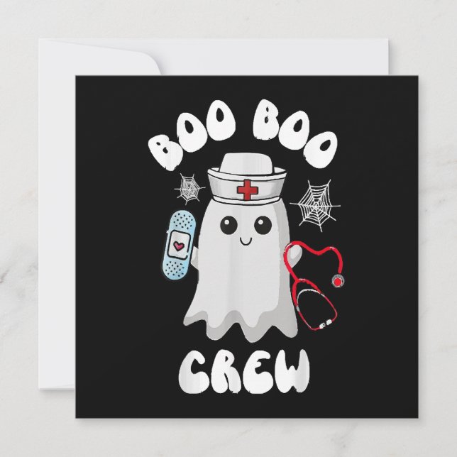 Boo Boo Crew Cute Enfermera Famosa Halloween (Anverso)