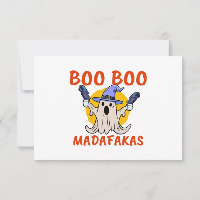 Boo Boo Madafakas Famoso fantasma de Halloween (Anverso)
