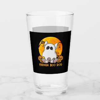 Boo Bulldog con Araña de Calabaza y Luna