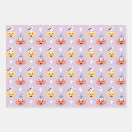 Boo Bunny Halloween Hojas de papel de envolvimient