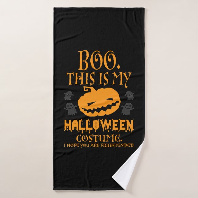 Boo Calabaza Sarcástico Gracioso disfraz de Hallow (Toalla de baño)